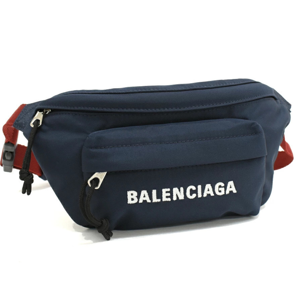 Balenciaga Body Bag Waist Wheel Navy Blue Red